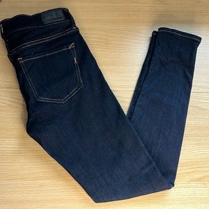 Express Jeans - Mid Rise Legging Fit, 6R, Dark Blue